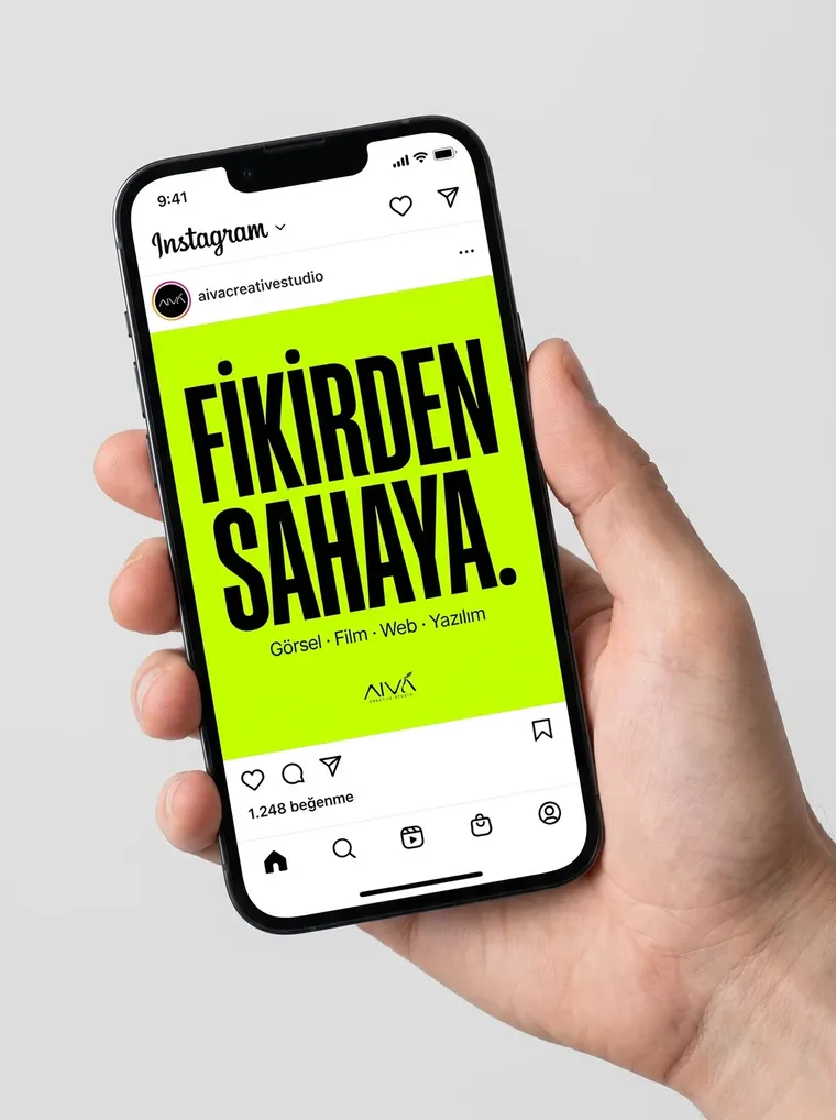 Telefonda AIVA Instagram gönderisi